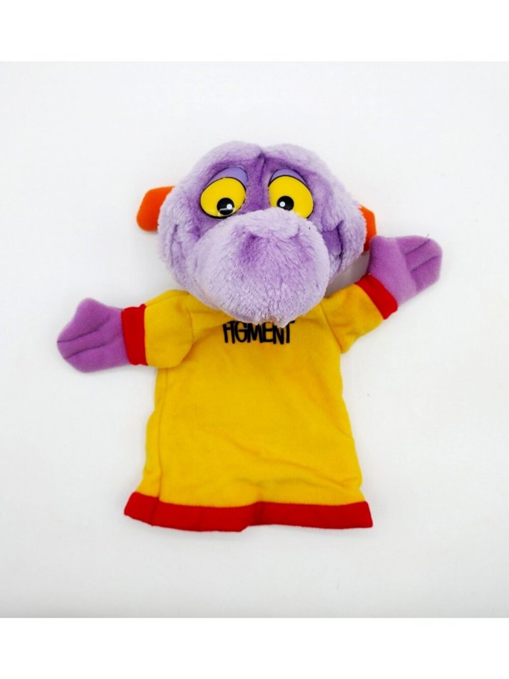 Figment purple dragon plush hand puppet toy Epcot Disney World vintage